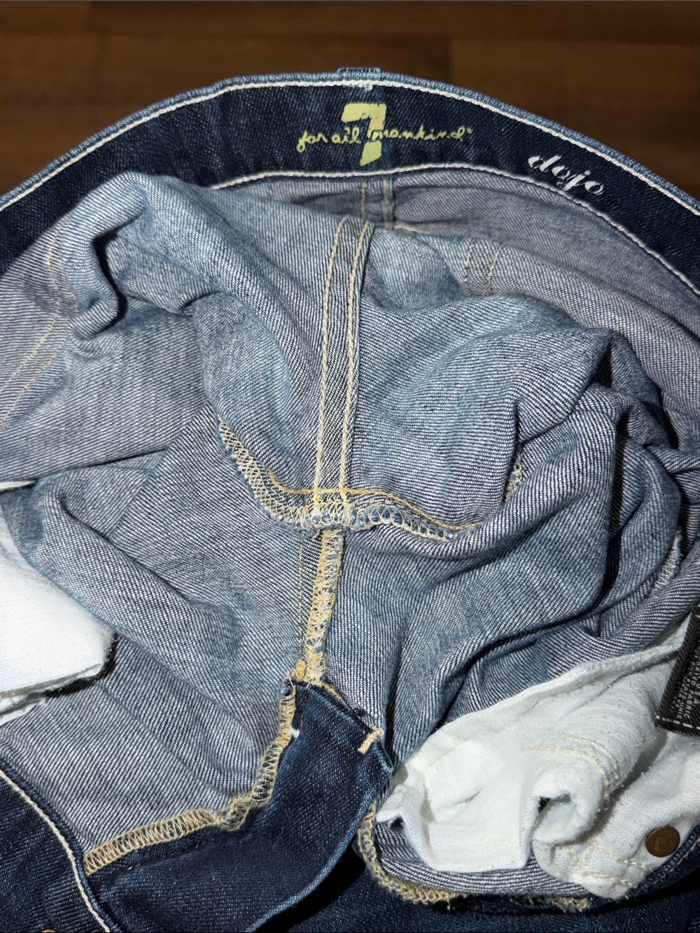 7 For All Mankind Size 26 Dojo Jeans Made In USA Sexy Denim Coastal Cowgirl Farm - Picture 6 of 16